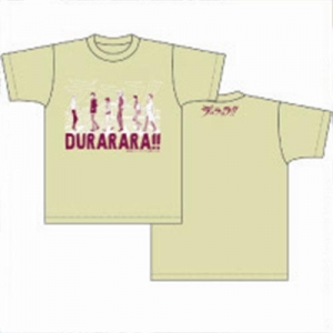 【クリックでお店のこの商品のページへ】【グッズ-Tシャツ】デュラララ！！ Tシャツ クロスロード柄 BEIGE-S