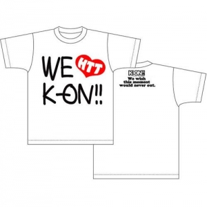 【クリックで詳細表示】【グッズ-Tシャツ】けいおん！！ Tシャツ WE LOVE K-ON！！柄 WHITE L