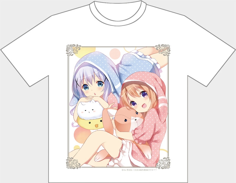 ご注文はうさぎですか?? ココア&チノ うさ耳 ドライメッシュTシャツ L