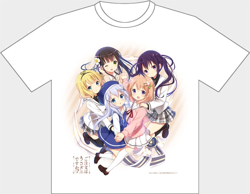 ご注文はうさぎですか?? 5人組 ドライメッシュTシャツ L