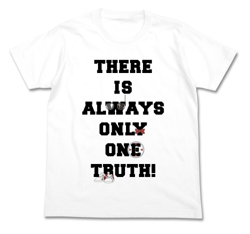 名探偵コナン 真実はいつも一つメッセージ Tシャツ WHITE M